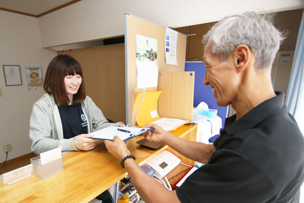 問診表の記載、視診